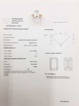 4.14 Cttw Emerald-cut Lab-created Diamond & 14k Yellow Gold Solitaire Engagement Ring & Cert 3.2 Grams Size 6.75 Fw0126lrrzdu
