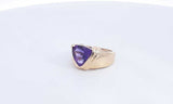 10k Yellow Gold Ring With Purple Stone 4.46 Grams Size 6.5 Eb0524sxsa