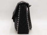 Chanel Black Washed Lambskin Chain Around Maxi Black Handbag Aa0426lozxsa