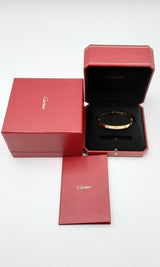 Cartier 18k Rose Gold Love Bracelet Size 19 Ebcrxzdu 144030001017