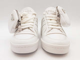 Prada X Addidas Forum Low Triple White Sneakers Size 6 Us Sd0725lrzde
