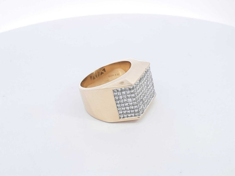 4.02 Cttw Diamonds 10k Yellow Gold 2.50g Ring Size 11 Aa0425lzxzsa