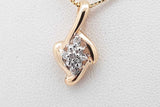 10k Yellow Gold Diamond Pendant & 18k Yellow Gold Chain 3.1 Grams 15.5 Inch Eb0826ooxsa