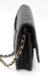Chanel Quilted Black Lambskin Wallet On Chain Eboxxzdu 144030001481