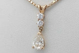 0.66cttw Diamond Pendant Necklace 14k Yellow Gold 5.1 Grams 17 Inch Eb0926rxzsa
