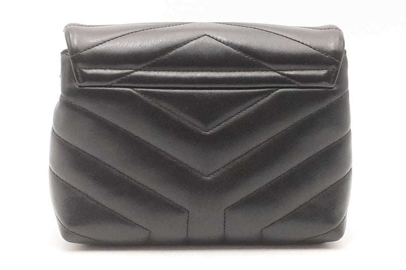 Yves Saint Laurent Quilted Black Leather Toy Loulou Crossbody Bag Eb0125ixzsa