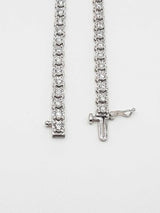 3.09 Cttw Lab-grown Diamond Sterling Tennis Necklace 6.2 Gram 17 In Fw0725irxdu