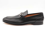 Gucci Jordaan Black Leather Loafers Size 10 Eb0726oxzsa