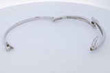 0.33ctw Diamond Hinged Bangle Bracelet In 14k White Gold 13.9 Grams Eb0926llrxde