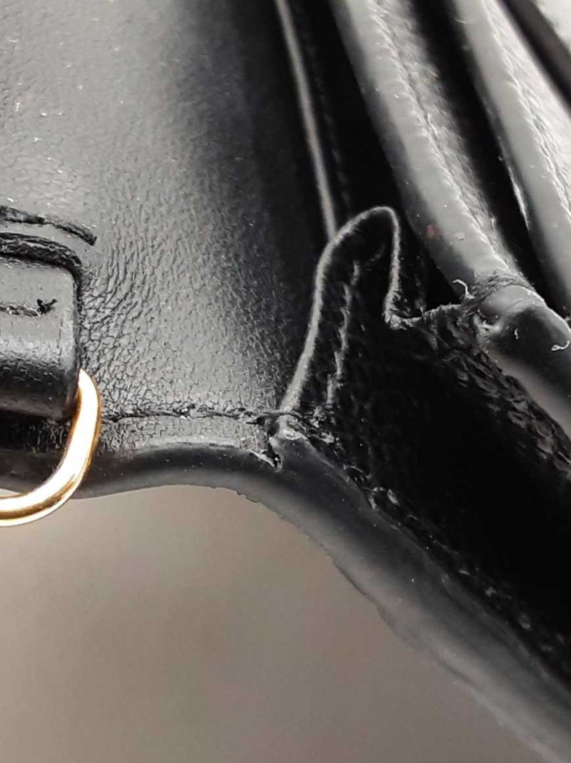 Christian Dior Saddle Wallet With Chain In Black Leather Fw1025pzxdu