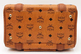Mcm Visetos Cognac Small Boston Bag Eb0925oxzdu