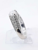 1.45 Cttw Diamond & 14k White Gold Engagement Ring 4.1 Grams Size 6.75 Fw0125ezxdu