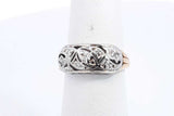 Diamond Ring In 14k Yellow Gold & White Gold 2.6 Grams Size 5.75 Eb1024cxsa