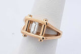 0.20ctw Emerald Cut Diamond Ring In 18k Yellow Gold 6.9 Grams Size 6 Eb0426rxzdu