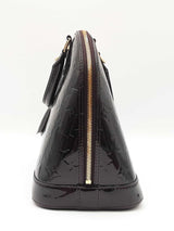 Louis Vuitton Alma Pm Handbag In Monogram-embossed Amarante Vernis Fw0426pxzdu