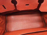 Hermes Birkin 35 Rouge Grenat Red Clemence Palladium Handbag Do0323crxzde