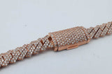 10k Rose Gold Diamond Cuban Link Necklace 55.6 Grams 20 Inch Eb0726oxxzsa