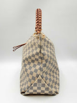 Louis Vuitton Beaubourg Hobo Mm Bag In Damier Azur Coated Canvas Fw0225wrzdu