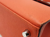 Hermes Kelly 25 Capucine Orange Epsom Palladium Shoulder Bag Do0723oxzxzde