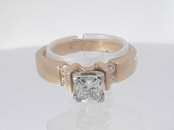 0.62 Cttw Diamond 14k Yellow Gold Ring 5.6 Grams Size 6.5 Aa0525czxsa