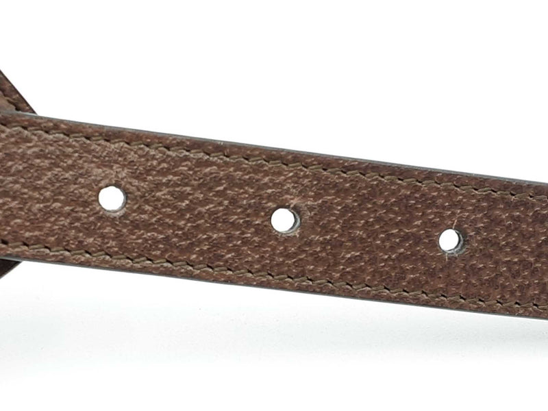 Gucci Marmont Gg Supreme Logo Canvas & Leather Brown Belt Size 75|30 Fw0725oxzdu