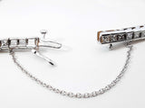 10.08 Cttw Princess-cut Diamond & 14k White Gold Square-link Tennis Bracelet 24.4 Grams 8 Inch Fw0726rxzdu