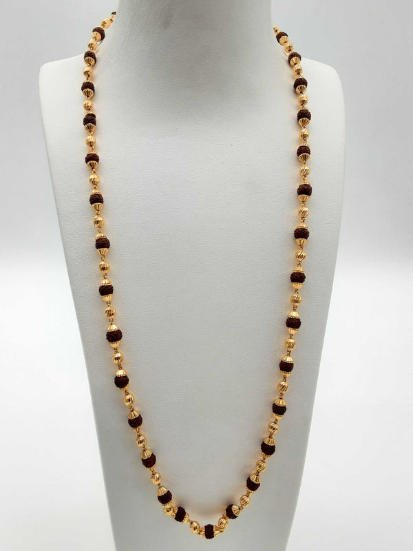 18k Yellow Gold 25.2g Beaded Necklace 22 In Do0225srxde