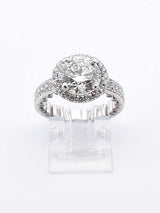 3.80 Cttw Lab-grown & Natural Diamond 14k Gold Ring 5.6 Gram Sz 4.5 Fw0625lowodu
