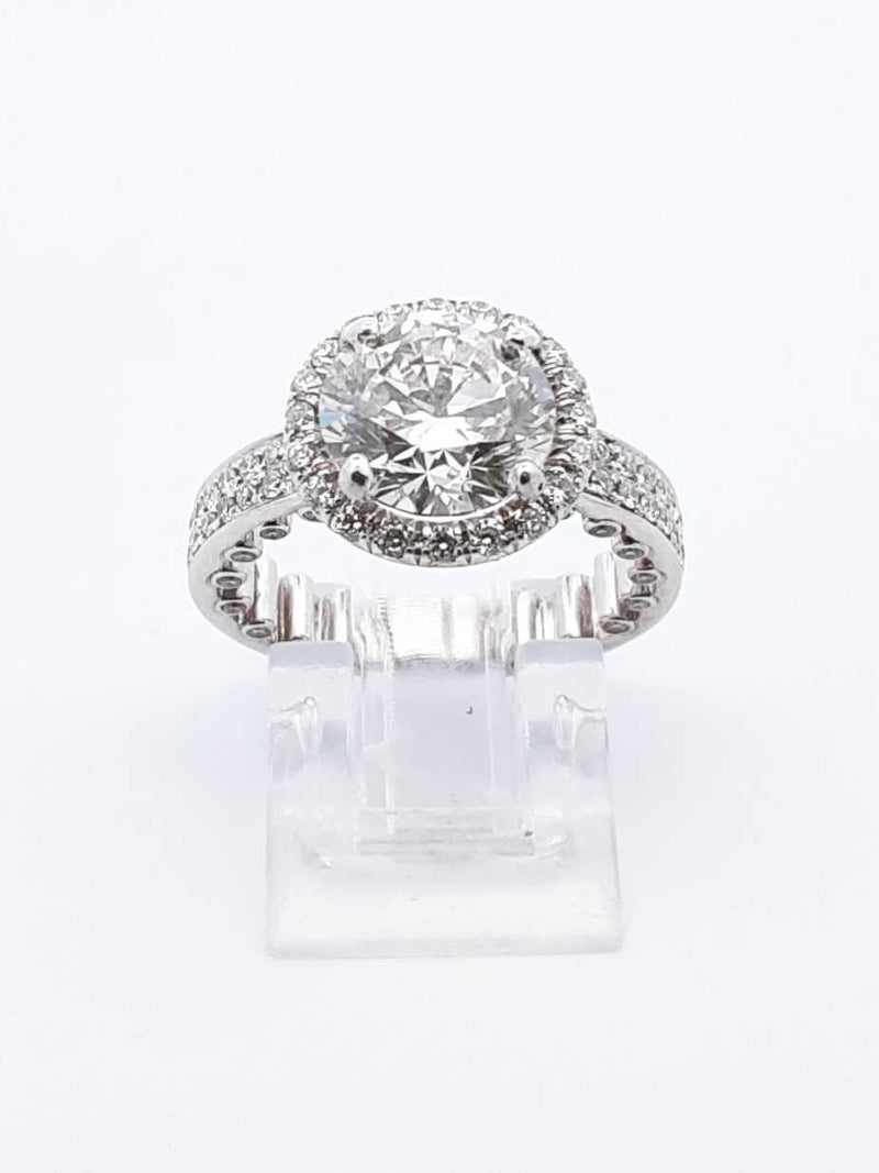 3.80 Cttw Lab-grown & Natural Diamond 14k Gold Ring 5.6 Gram Sz 4.5 Fw0625lowodu