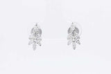 0.48cttw Lab Grown Marquis Diamond Stud Earrings 14k White Gold 1.3g Eb0826wrxsa