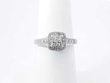 0.26 Cttw Diamond & 14k White Gold Quad Halo Ring 3.8 Grams Size 6 Fw0926ocrdu