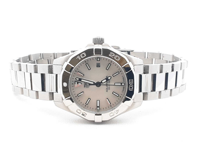 Tag Heuer Aquaracer Stainless Steel Mother Of Pearl 28mm Quartz Watch Fw925rzxdu