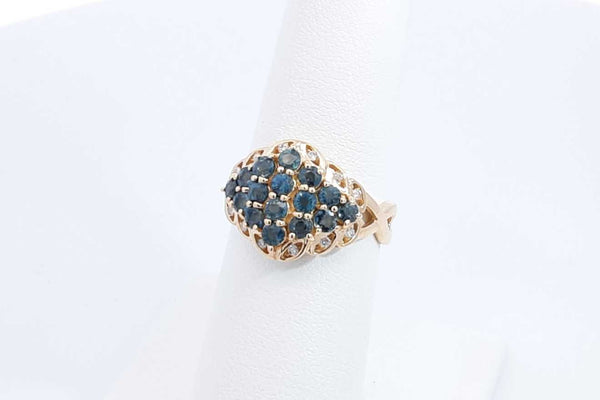 Sapphire & Diamond Ring In 14k Yellow Gold 4 Grams Size 6 Eb1124exdu