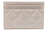 Chanel Quilted Gray Patent Leather Card Holder Wallet Eb1125pxzde