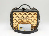 Chanel "Golden Plate" Quilted Lambskin Vanity Case Crossbody Bag Fw0124lexzdu