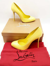 Christian Louboutin Dolly Yellow Patent Leather Pumps Size 40 Eb1224lrxsa