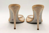 Rene Caovilla Cleo Satin Crystal Heels Size 38.5 Eb0425lxzsa