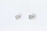 0.66cttw Diamond Stud Earrings In 10k White Gold 0.7 Grams Eb0626wxzdu