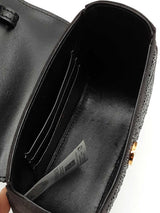 Versace La Medusa Black Crystal-embellished Satin Top Handle Bag Fw0426wrxdu