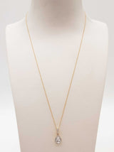 1.00 Cttw Lab Grown Diamonds 14k Yg 1.5g Pear Necklace 18.25 In Do1225wcsde