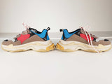 Balenciaga Triple S Grey Red Blue Chunky Sneakers Size 13 Us Sd0726lrzde