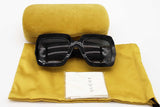 Gucci Gg0102s Black Glitter Square Sunglasses Eb0526lrxde