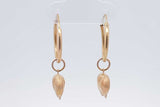 18k Yellow Gold Elephant Dangle Hoop Earrings 1.6 Grams Eb0526lorsa