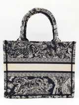 Christian Dior Toile De Jouy Blue Ecru Canvas Small Book Tote Do1025lxzxde