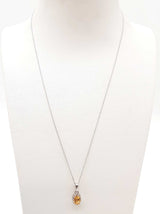 Citrine 0.925 Sterling Silver 4.5g Necklace Stud Earrings Ensemble Do0925lide