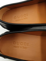 Gucci Black Leather Loafers Size 7 Eb0126oxzdu