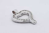 14k White Gold Diamond Heart Shaped Pendant 14.2 Grams Eb0526cxzsa