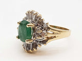 3.30 Cttw Emerald Diamonds 14k Yellow Gold 8.3g Ring Size 7 Do0525cpxde