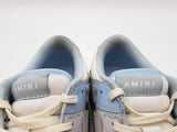 Amiri Skel Low Top Sneakers In White & Powder Blue Leather Size 11 Fw0625lxzdu
