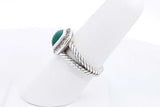 David Yurman Diamond & Green Onyx 925 Albion Ring 5.3 Grams Size 6.5 Eb1024lrxsa